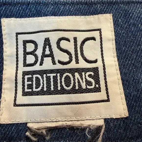 Vintage Basic Editions Womens XL Denim Flannel Lined Barn Jacket Chore Coat - Picture 7 of 8